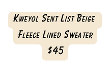 Kweyol Sent List Beige Fleece Lined Sweater 45